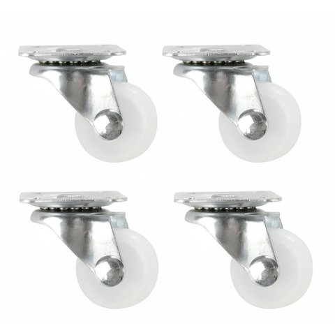 Genérico - Pack 4 Ruedas Giratorias Sin Freno 2 Pulgadas