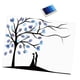 thumbnail image 4 of Lienzo De árbol De Huellas Dactilares Manualidades Versátiles Cumpleaños Bodas Materiales De Arte DIY Azul, 4 of 5