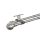 thumbnail image 1 of Set Doble De Barras Para Cortina Extensible 75-110 Cm De Metal Diámetro 16/19 Mm Soporte De Techo Terminal Bola Color Satín, 1 of 4