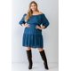 thumbnail image 3 of Vestido Mini Con Volantes Texturizados Estampado Y Dobladillo Acampanado, 3 of 5