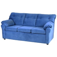Muebles Altiro - Sofá Mateo 3 Cuerpos - Tela Felpa Azul Petroleo