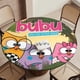 thumbnail image 5 of Bubu y los búhitos-theme Fitted Round Tablecloths Elastic Edged Table Covers Waterproof Table Cloth for Kitchen Holiday Party Tables Decor 150cm, 5 of 6