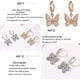 thumbnail image 5 of pares de pendientes de aro con diseño de mariposa, con dije de animal, de mariposa, dorados y plateados, para mujeres y adolescentes, 5 of 7