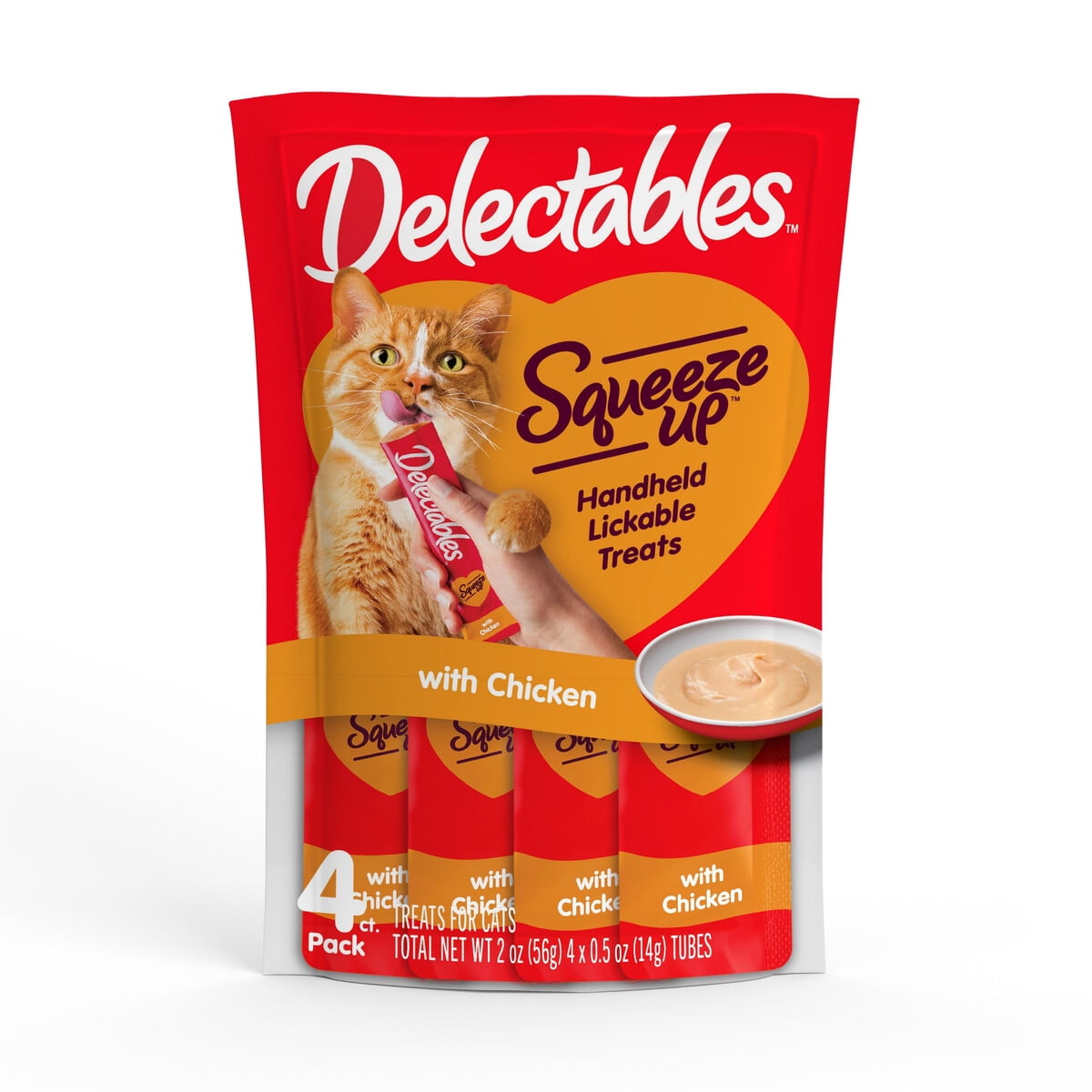 Snack Lickable Gato Delectables Squeeze Up Pollo