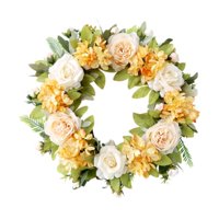 Bothyi - Rose Flower Spring Wreath Garden 45Cm Garland Garland Corona De Flores Artificiales Champán