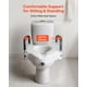 thumbnail image 2 of Asiento de inodoro elevado VEVOR, capacidad de carga de 300 libras con brazos de 13 cm, 2 of 8