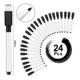 thumbnail image 2 of Set de 24 Plumones para Pizarra con Borrador, Ideal para Oficina y Clases, 2 of 7
