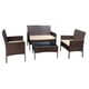 thumbnail image 1 of juego de terraza living woven 4 piezas cafe para exterior, 1 of 5