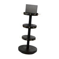 Magideal - Soporte De Exhibición De Pulsera, Organizador De Joyas, Colgador De Joyas, Práctico Soporte Giratorio Para Pulseras, Estante De Almacenamiento De Joya Negro