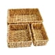 thumbnail image 3 of Caja Rectangular de algas marinas, cesta de almacenamiento tejida a mano, cestas de mimbre multiusos para papelería, toallas pequeñas, decoración para, 3 of 5