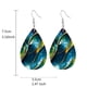 thumbnail image 3 of Creative Shell Texture 3D Painting Teardrop Dangle Earrings, PU Leather Jewelry For Women, 3 of 3