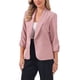 thumbnail image 4 of BLAZER DE SOLAPA INSPIRADORA CHIC para mujeres, mangas 3/4, bolsillo, traje de trabajo de un solo botón, S Rosa, 4 of 6