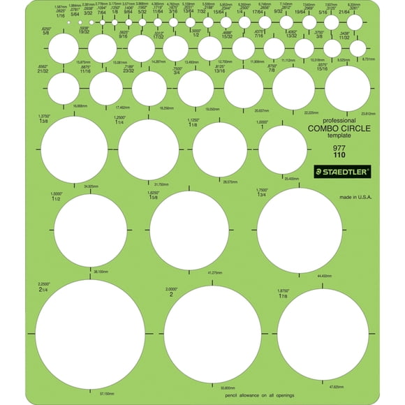 Plantilla STAEDTLER Combo Círculo 977 110 45 Círculos