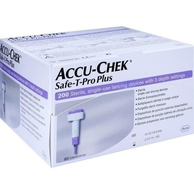 Lanceta Accu-chek Safe-t-pro Plus 200 Unidades.