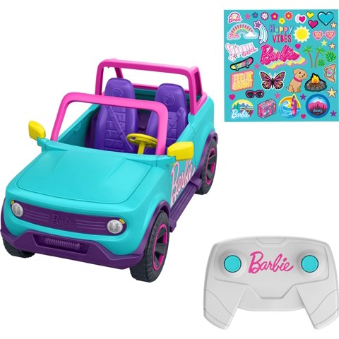 Vehículo Rc Barbie Hot Wheels Suv Azul