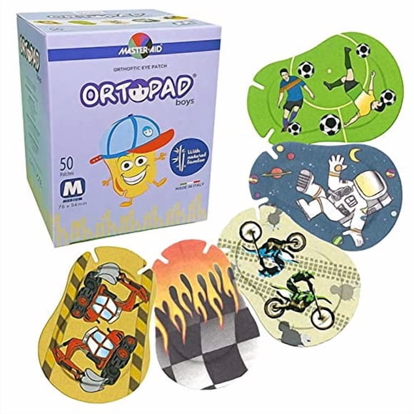 Parche ocular Ortopad Medium para niños 50 unidades Bamboo Racing
