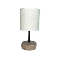 Importclick - Lampara Velador Mesa Diseño Clásico 20X20X30 Cm Blanco