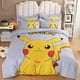 thumbnail image 1 of x706 Bed SheetsPikachu children's comforter set children's cartoon bedding set polyester digital printing bedspread bedroom decoration gift 3-Piece Bedding Set (1 Duvet Cover + 2 Pillow Shams) nj706, 1 of 5