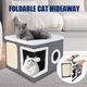 thumbnail image 5 of Cama cueva para gato PETTDATE plegable con rascador, gris, 5 of 7