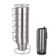 thumbnail image 1 of Juego de 6 tazas de café apilables con soporte de acero inoxidable 304, con doble aislamiento, para café, leche, té, camping, picnic al aire libre., 1 of 8