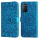 thumbnail image 1 of Funda tipo cartera FOXDOCK para Xiaomi Poco M3 , diseño girasol en relieve, cuero PU, cierre magnético, soporte y tarjetero, 1 of 5