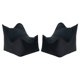 thumbnail image 1 of Set Poufs Potter 2 Cuerpos Felpa Negro, 1 of 6