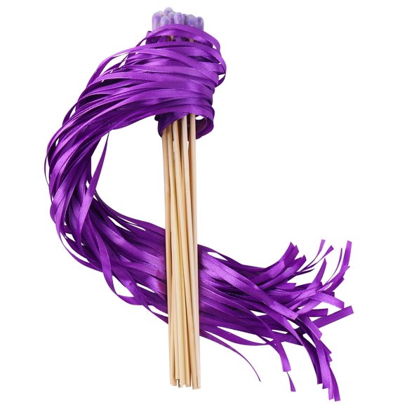 Varitas de cinta decorativas Wishprom 61 cm moradas – 30 piezas
