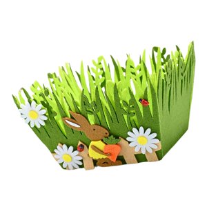 Magideal - Cesta De Pascua No Tejida Duradera, Huevos Reutilizables Para Almacenamiento De Dulces, Regalos De Navidad Para Niños Para Sala De Estar Y Fiestas Conejo Marrón