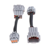 Magideal - Arnés De Cableado Adaptador De Automáticos De 2 Piezas, Conector De Lámpara Hid De 8 Pines A 6 Pines, Arnés De Conversión De Bombilla De Repuesto, P