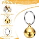 thumbnail image 3 of Uxcell 20 Conjunto de Campanas para Gatos de 0.63'' Campanas de Cobre para Collares con Anillo de Llave Dorado, 3 of 7