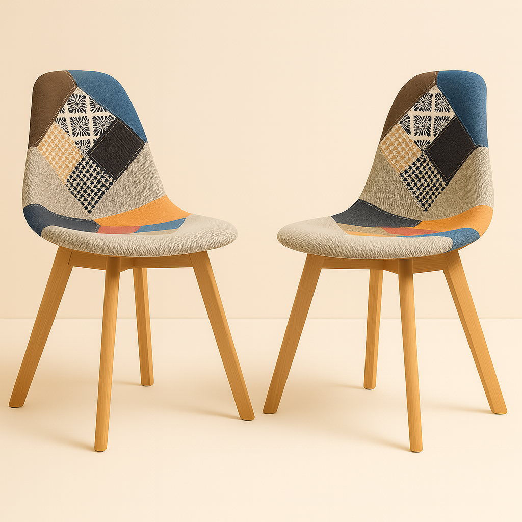 Oh! Mi Hogar ® - Pack De 2 Sillas Patchwork Tulip