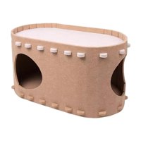 Ioensy - Cama Cueva Para Gatos, Túnel Para Gatos, Tienda De Campaña, Caseta Para Varios Gatos, Cama Cerrada, Casa Cálida Para Gatos, Color Caqui
