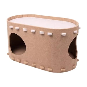 Ioensy - Cama Cueva Para Gatos, Túnel Para Gatos, Tienda De Campaña, Caseta Para Varios Gatos, Cama Cerrada, Casa Cálida Para Gatos, Color Caqui
