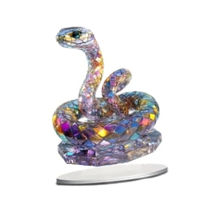 Bothyi - Signo De Mesa Con Patrón De Serpiente Colorido Plano 2D, Adorno De Mesa, Año Nuevo Chino