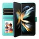 thumbnail image 5 of Funda tipo cartera FOXDOCK para Samsung Galaxy Z Fold 4 , diseño girasol en relieve, cuero PU, cierre magnético, soporte y tarjetero, 5 of 5
