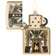 thumbnail image 3 of Encendedor de bolsillo Zippo Art Deco Flame Design, latón pulido, 3 of 5