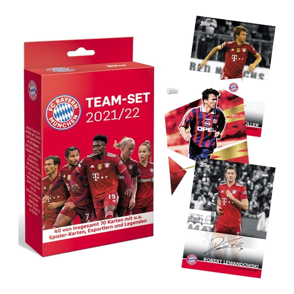 Set de tarjetas de fútbol Topps del FC Bayern Munich 2021/22