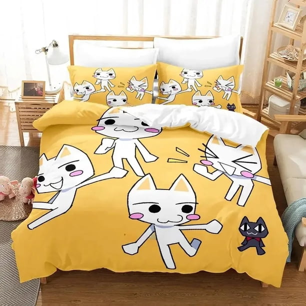 Cute Inoue Toro Bedding Set Single Twin Full Queen King Size Bed Set Adult Kid Bedroom Duvet cover Sets 3D Anime Bed Sheet Set