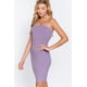 thumbnail image 4 of Saronite Vestido Corto Básico de Tirantes Finos Acanalados, Lavanda Brumosa (para Mujer), 4 of 4