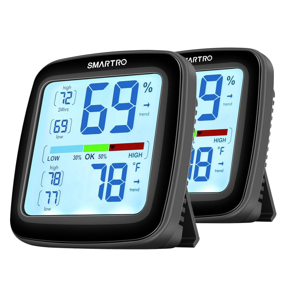 Higrómetro Digital Para Interiores Smartro Sc42, Paquete De 2 Unidades