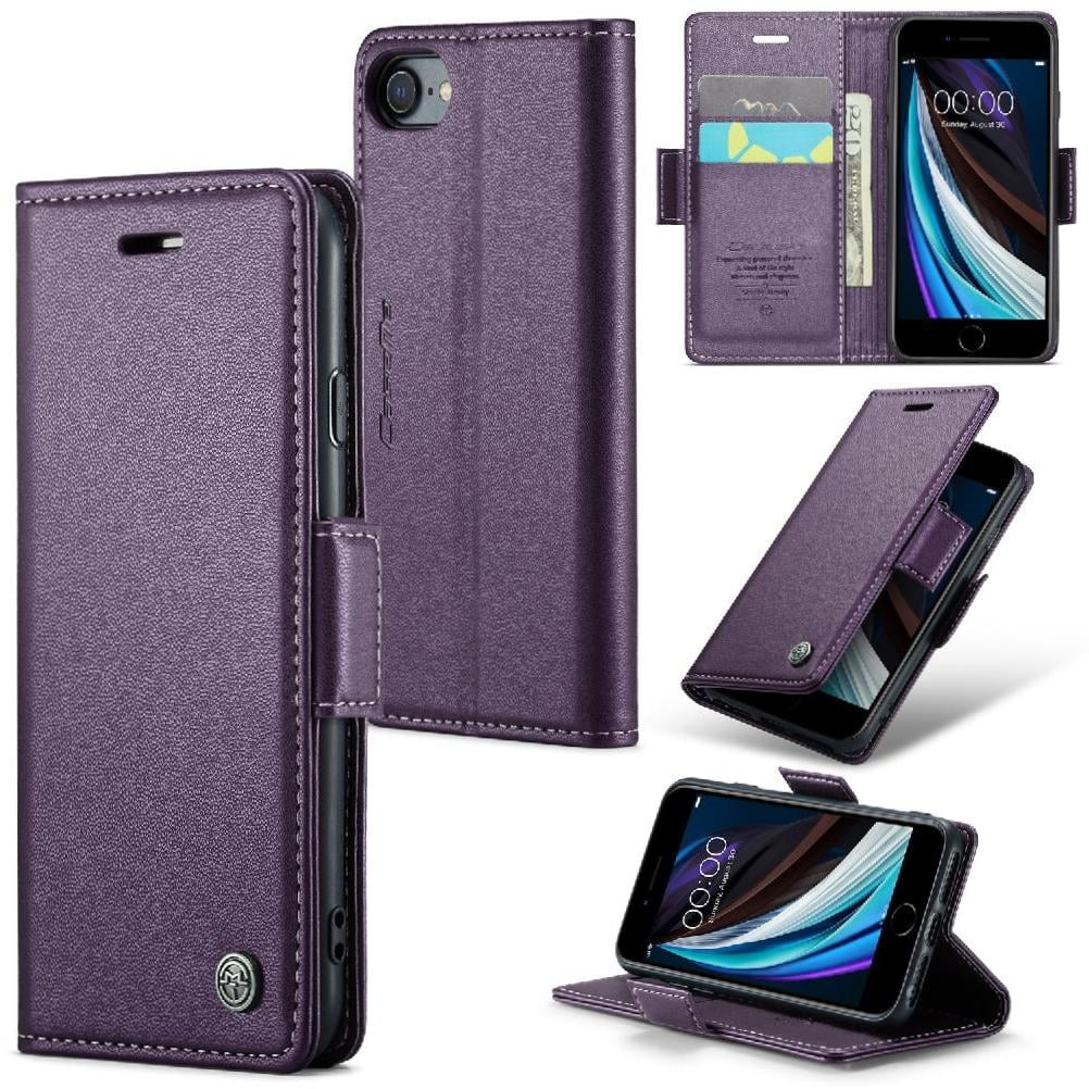Case Me - Caseme Tipo Cartera Iphone Se 2020/2022 Con Cierre Magnético, Rfid, Tarjetero, Soporte, Carga Inalámbrica