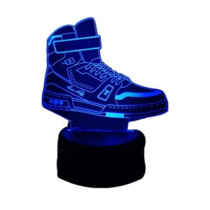Lelumania - Lampara Ilusion 3D Zapatilla Lv De 7 Colores, Base Touch