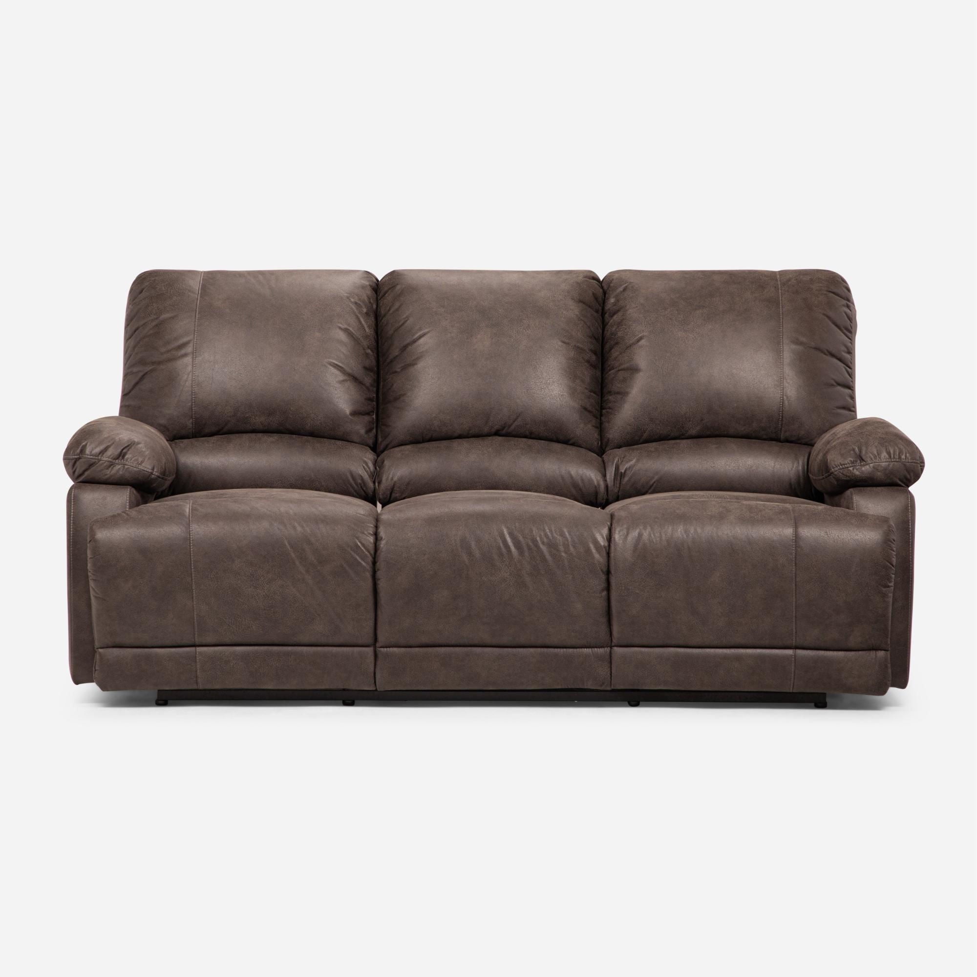 Rosen - Sofá Reclinable Bucarest Pu 3 Cuerpos Café