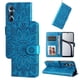thumbnail image 1 of Funda tipo cartera FOXDOCK para Realme C65 4G , diseño girasol en relieve, cuero PU, cierre magnético, soporte y tarjetero, 1 of 5