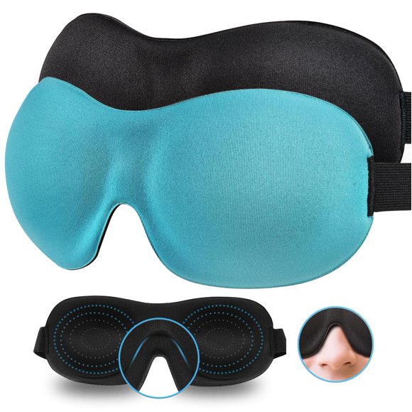 Máscara de Sueño AMAZKER 3D Ultra Ligera con Correa Ajustable