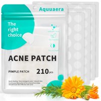 Aquuaera - Pimple Patches Aquaera, Hidrocoloide Para Acné Facial, 210 Unidades