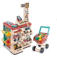 Genérico - Supermercado Con Carro De Compras 48 Piezas Didáctico