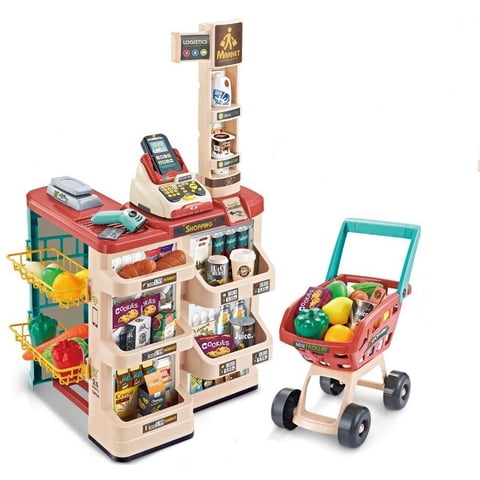 Genérico - Supermercado Con Carro De Compras 48 Piezas Didáctico
