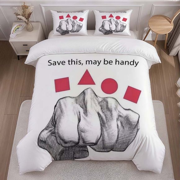 Saved or Useful Themed Bedding Set Duvet Cover and Pillowcase Set