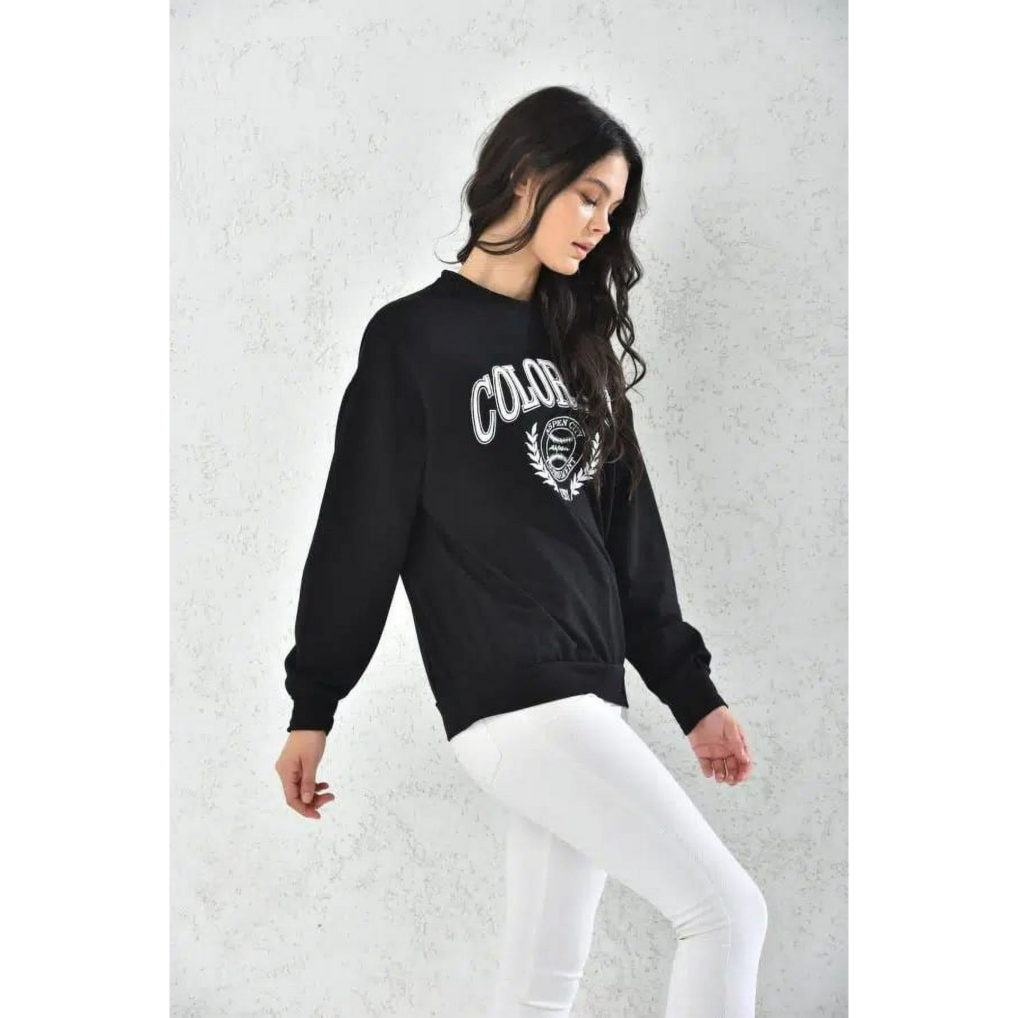 Home Fashion - Poleron Colorado Manga Larga Mujer Negro Talla Unica